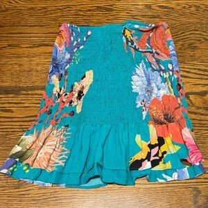 Floral Teal Skirt